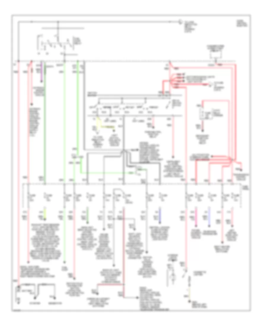 Power Distribution Wiring Diagram 1 of 2 for Audi A4 2000