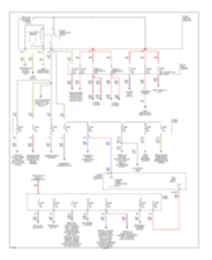 Power Distribution Wiring Diagram 2 of 2 for Audi A4 2000