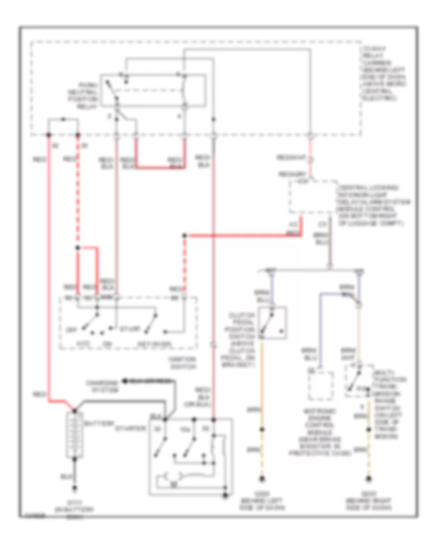 Starting Wiring Diagram for Audi A4 2000