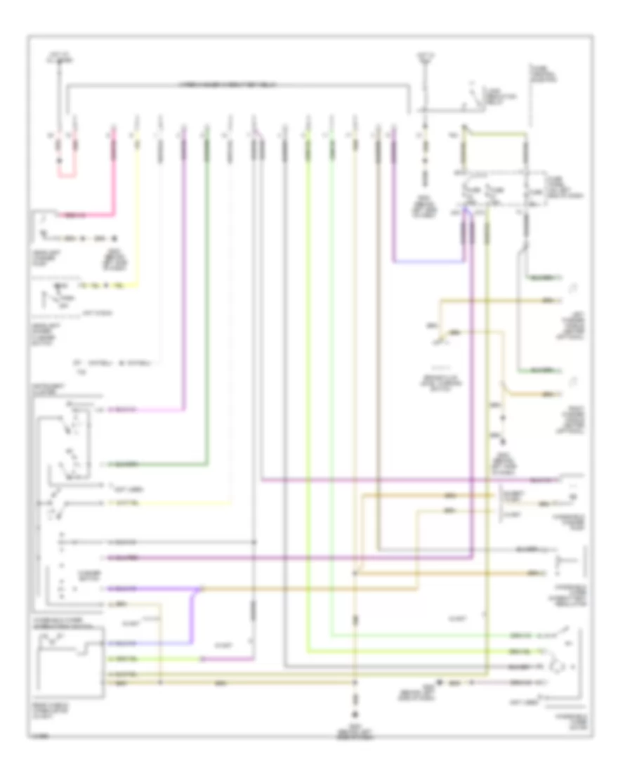 Электросхема стеклоочистителя, дворников и омывателя для Audi A4 2000