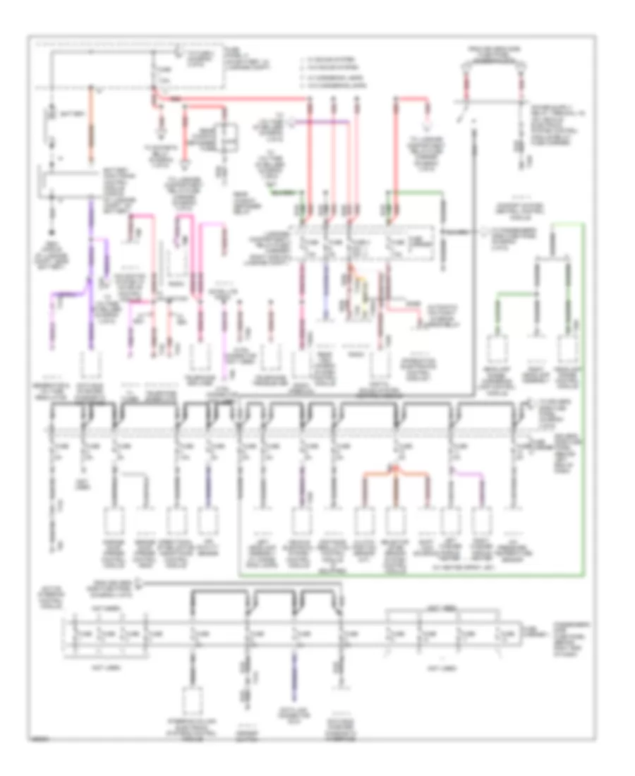 Power Distribution Wiring Diagram 1 of 6 for Audi S4 2011