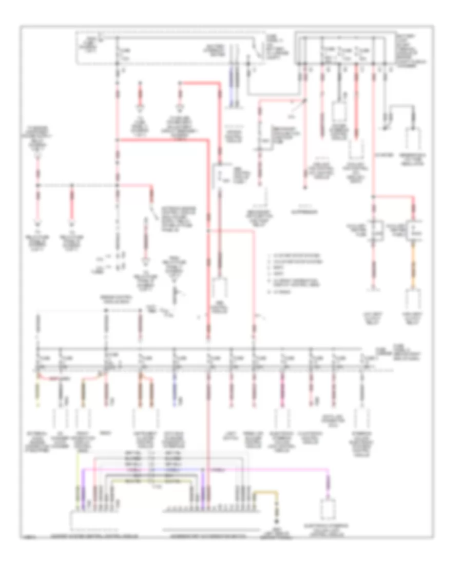 Power Distribution Wiring Diagram 2 of 7 for Audi S4 Premium Plus 2014