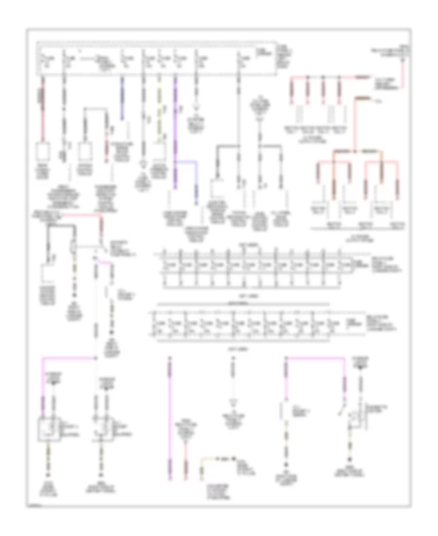 Power Distribution Wiring Diagram (4 of 7) for Audi S4 Premium Plus 2014