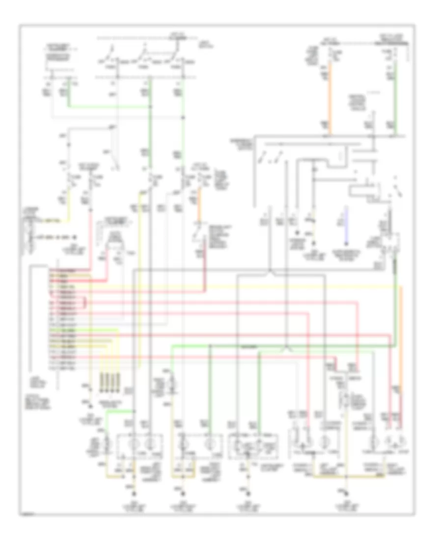 Exterior Lamps Wiring Diagram, without DRL, with Driver Information Center for Audi allroad Quattro 2005