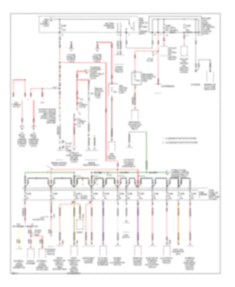 Power Distribution Wiring Diagram (2 of 9) for Audi S5 3.0T 2011