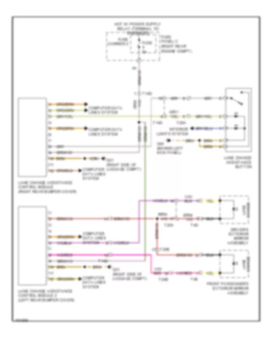 Lane Change Assistance Wiring Diagram for Audi Q7 Premium 2013