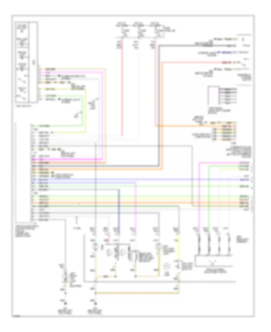 Headlights Wiring Diagram, without Adaptive Headlights without Cornering Lamps (1 of 2) for Audi A6 2009