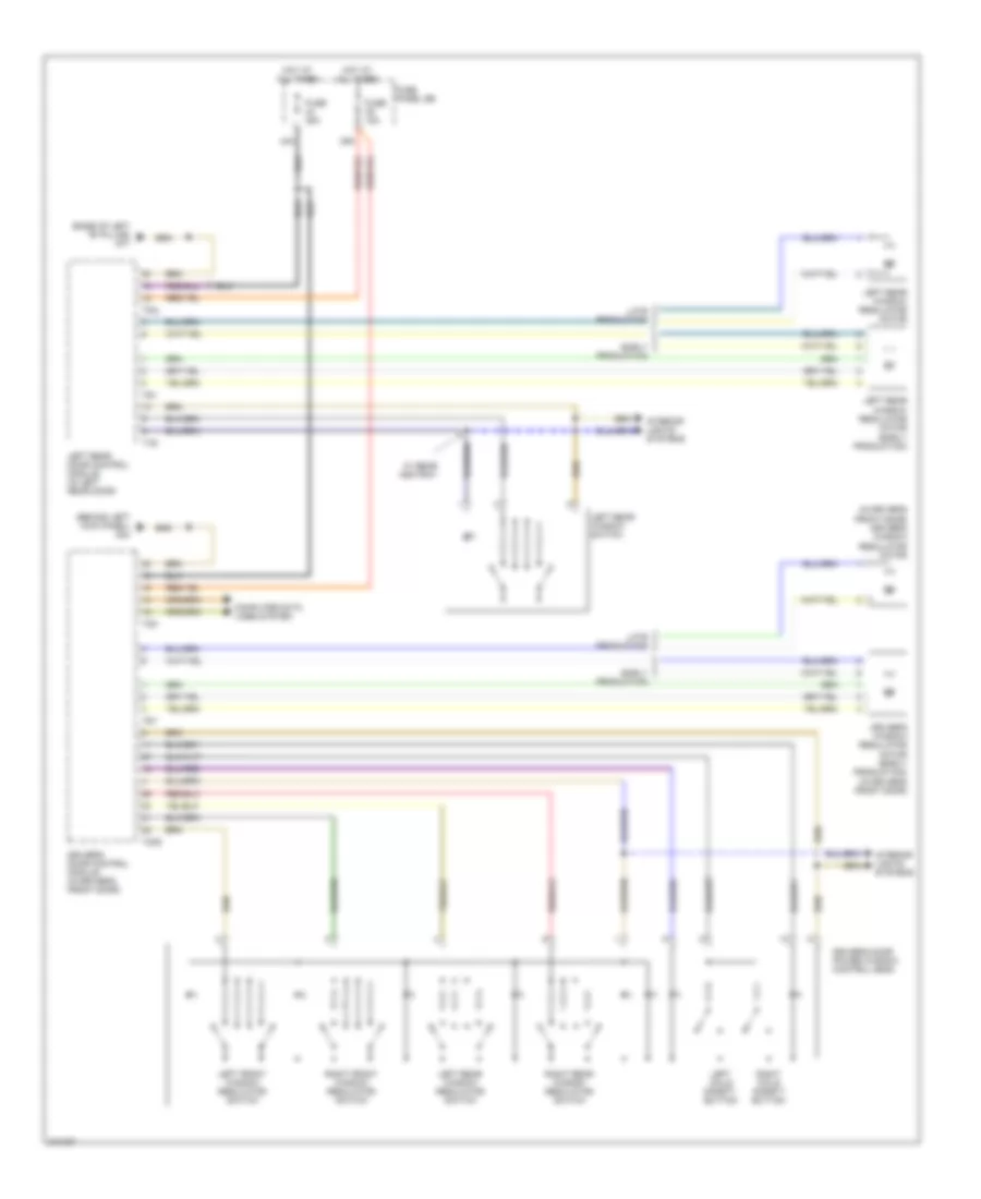 Power Windows Wiring Diagram 1 of 2 for Audi A6 2009