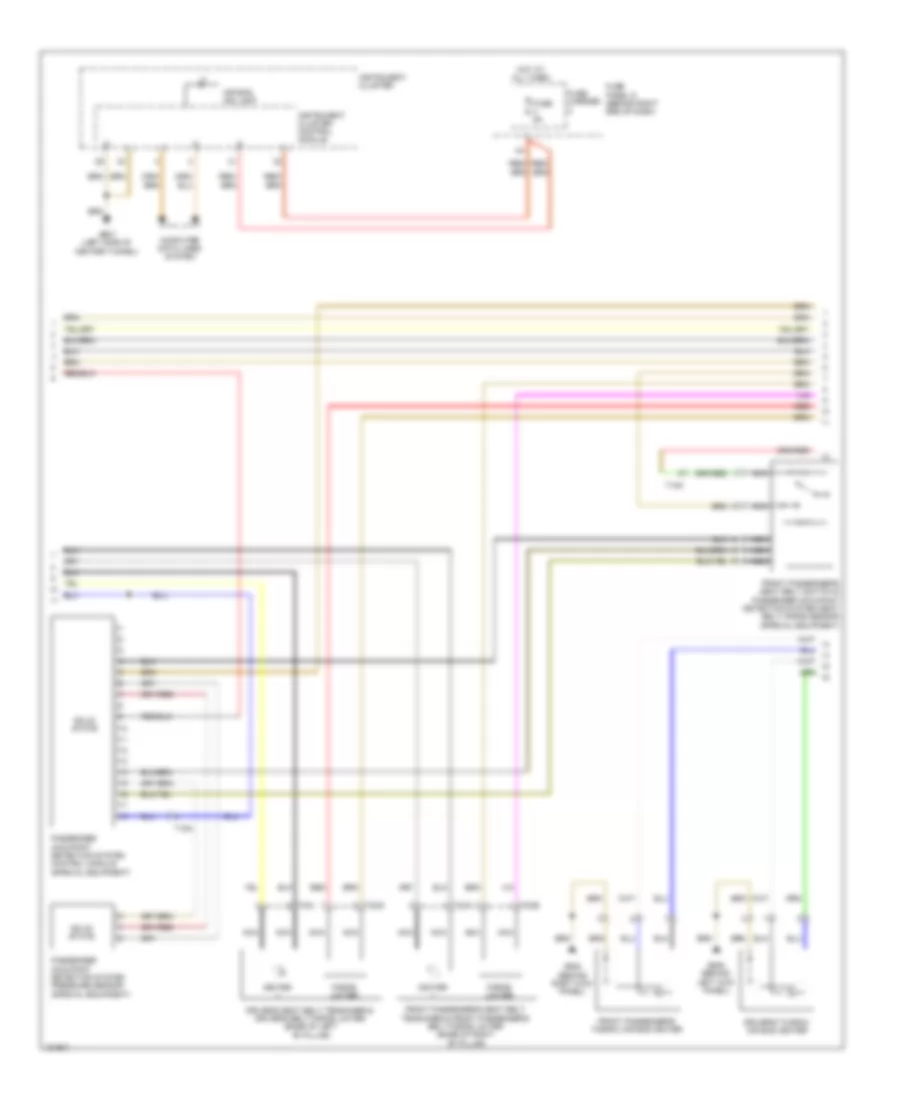 Supplemental Restraints Wiring Diagram 2 of 3 for Audi S4 Prestige 2014