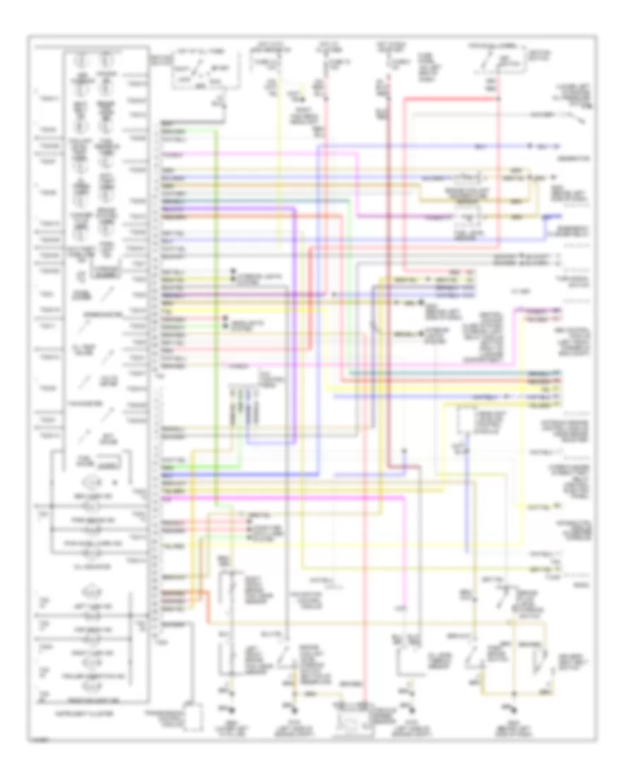 Instrument Cluster Wiring Diagram for Audi A4 Quattro 2000