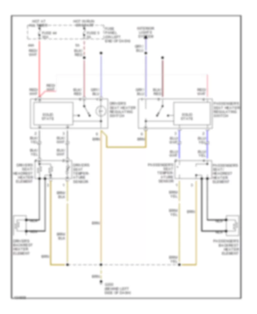 Heated Seats Wiring Diagram for Audi A4 Quattro 2000