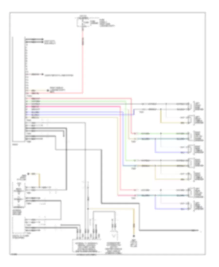Radio Wiring Diagram Basic 1 of 2 for Audi Q7 Premium Plus 2013