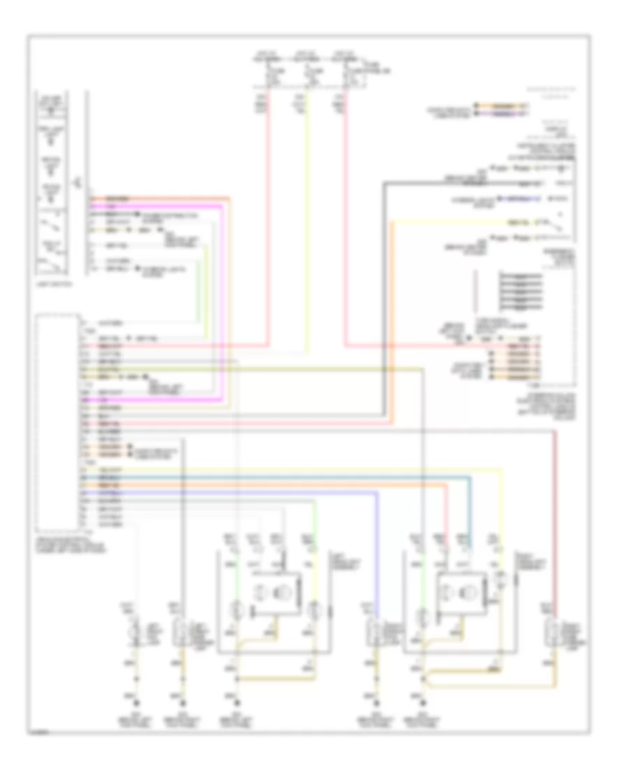 Headlights Wiring Diagram, with Standard Headlights for Audi A6 Avant Quattro 2009