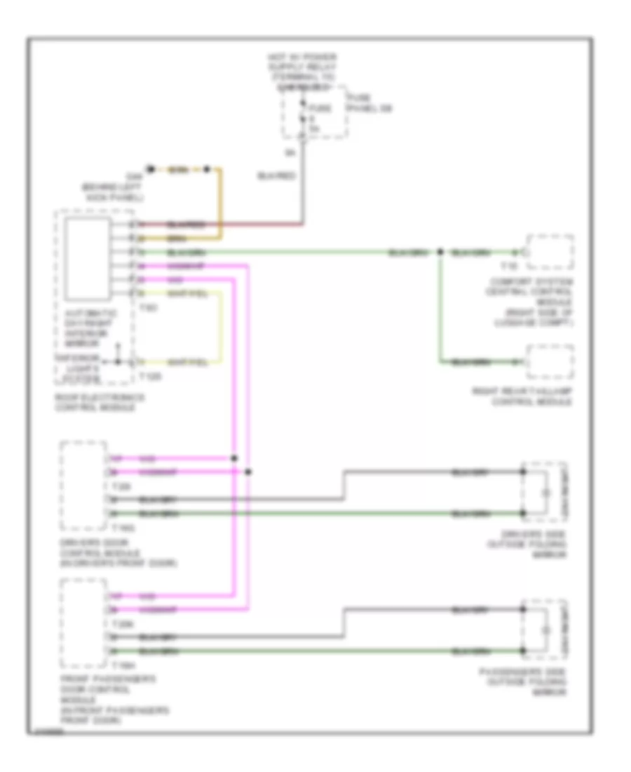 Automatic Day Night Mirror Wiring Diagram for Audi A6 Avant Quattro 2009