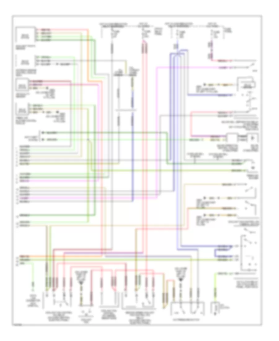 Automatic AC Wiring Diagram, without Coolant Fan Control Module (2 of 2) for Audi A6 2000