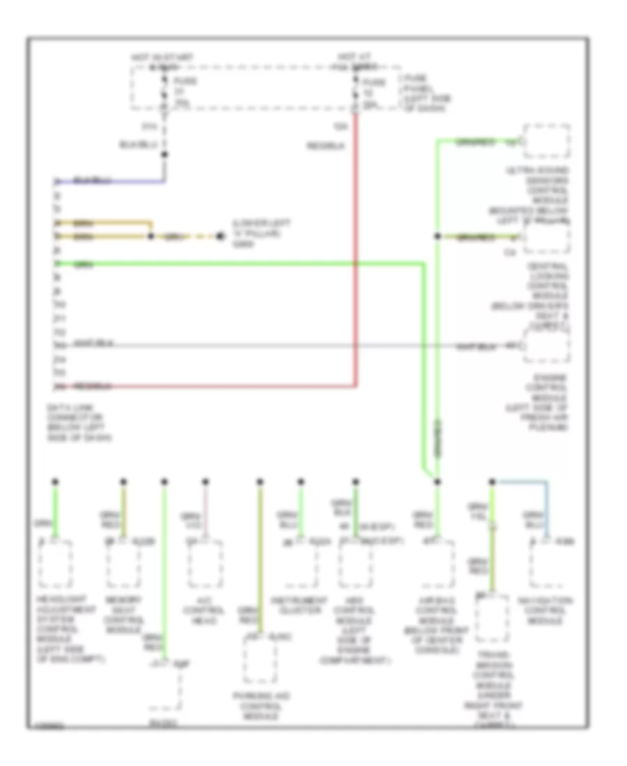 Computer Data Lines Wiring Diagram for Audi A6 2000