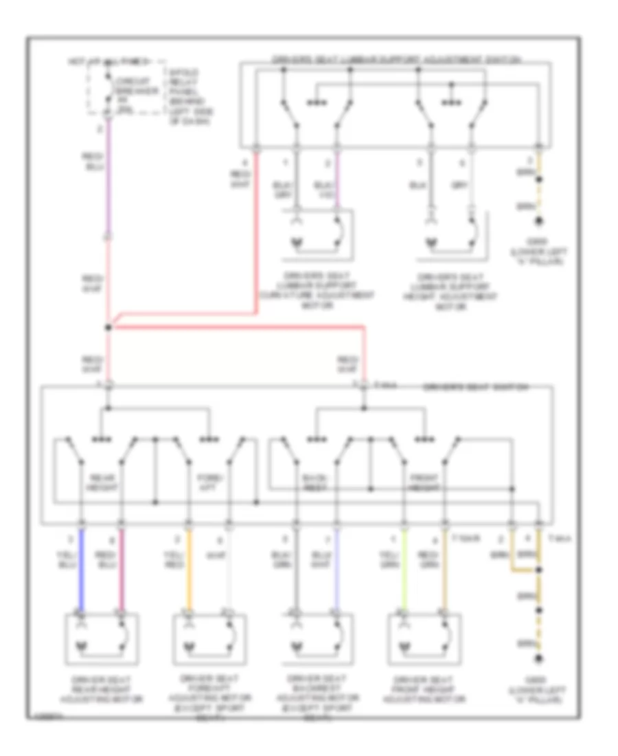 Driver Seat Wiring Diagram for Audi A6 2000