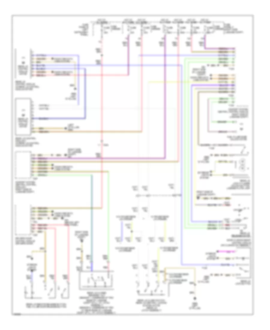 Trunk  Fuel Door Release Wiring Diagram for Audi Q7 Prestige 2013