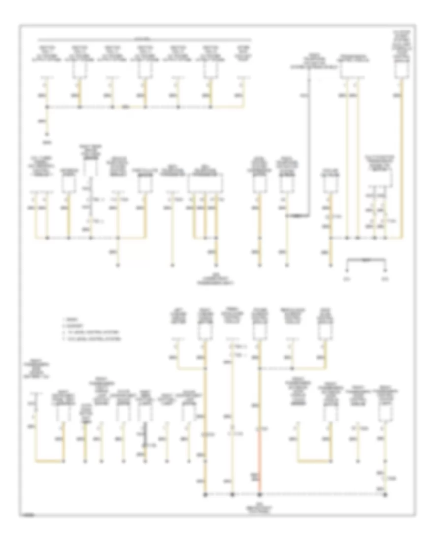 Ground Distribution Wiring Diagram 1 of 7 for Audi Q7 Prestige 2013