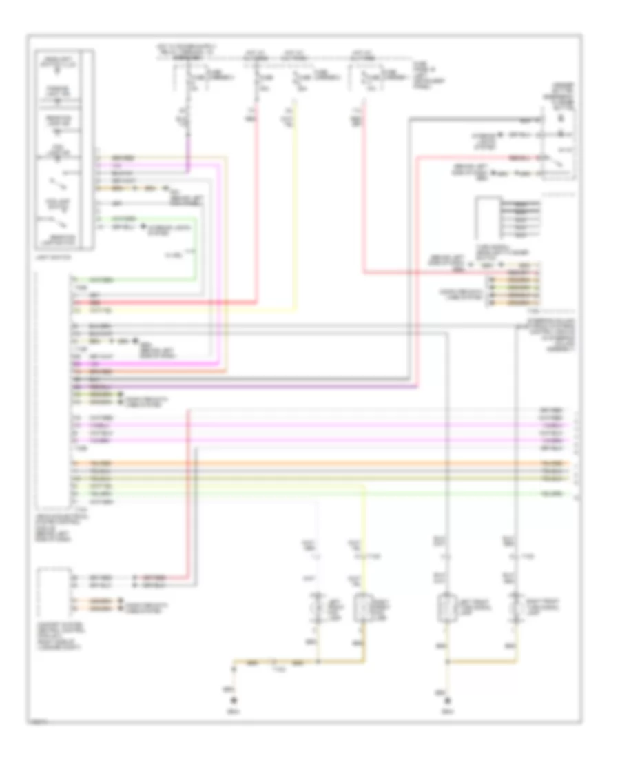 Headlights Wiring Diagram with Bi Xenon without Cornering Headlights 1 of 2 for Audi Q7 Prestige 2013