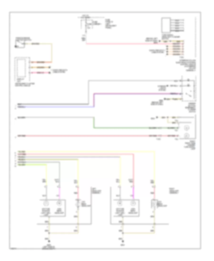 Headlights Wiring Diagram without Bi Xenon Headlights 2 of 2 for Audi Q7 Prestige 2013