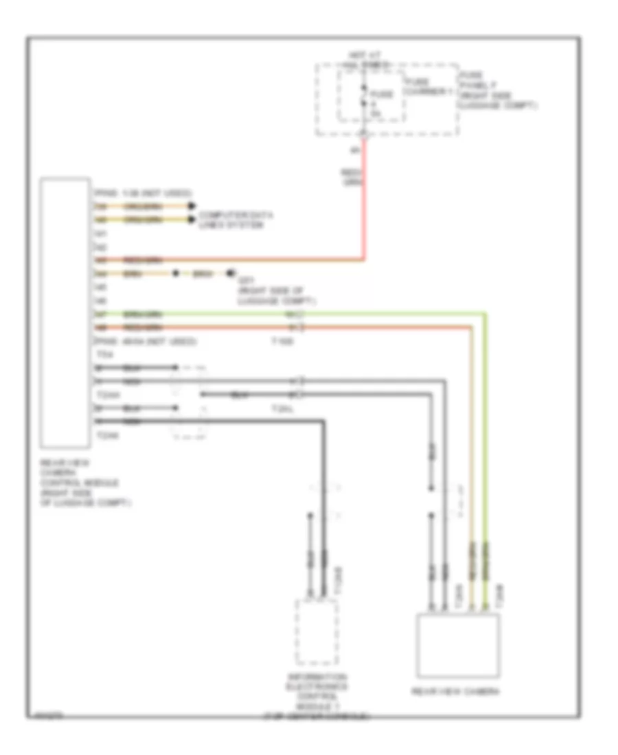 Rear Camera Wiring Diagram for Audi Q7 Prestige 2013