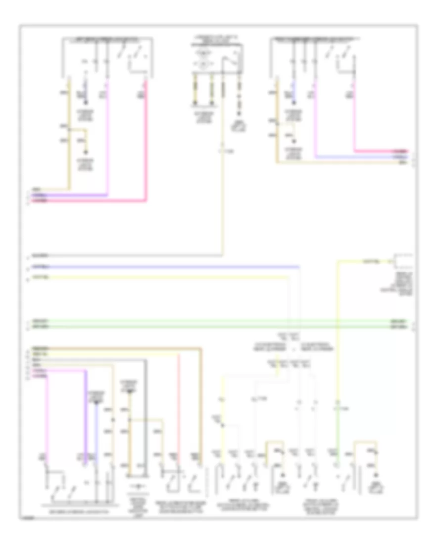 Power Door Locks Wiring Diagram 2 of 3 for Audi Q7 Prestige 2013