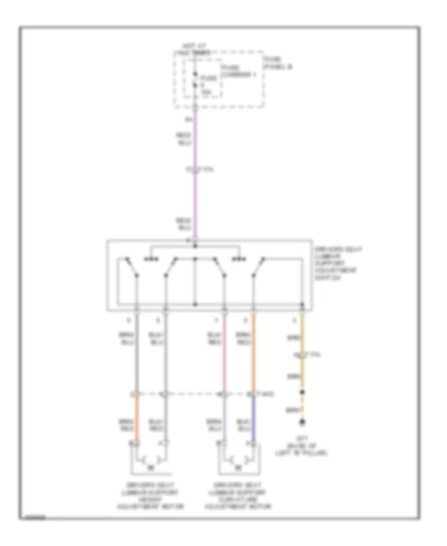 Driver s Lumbar Wiring Diagram for Audi Q7 Prestige 2013