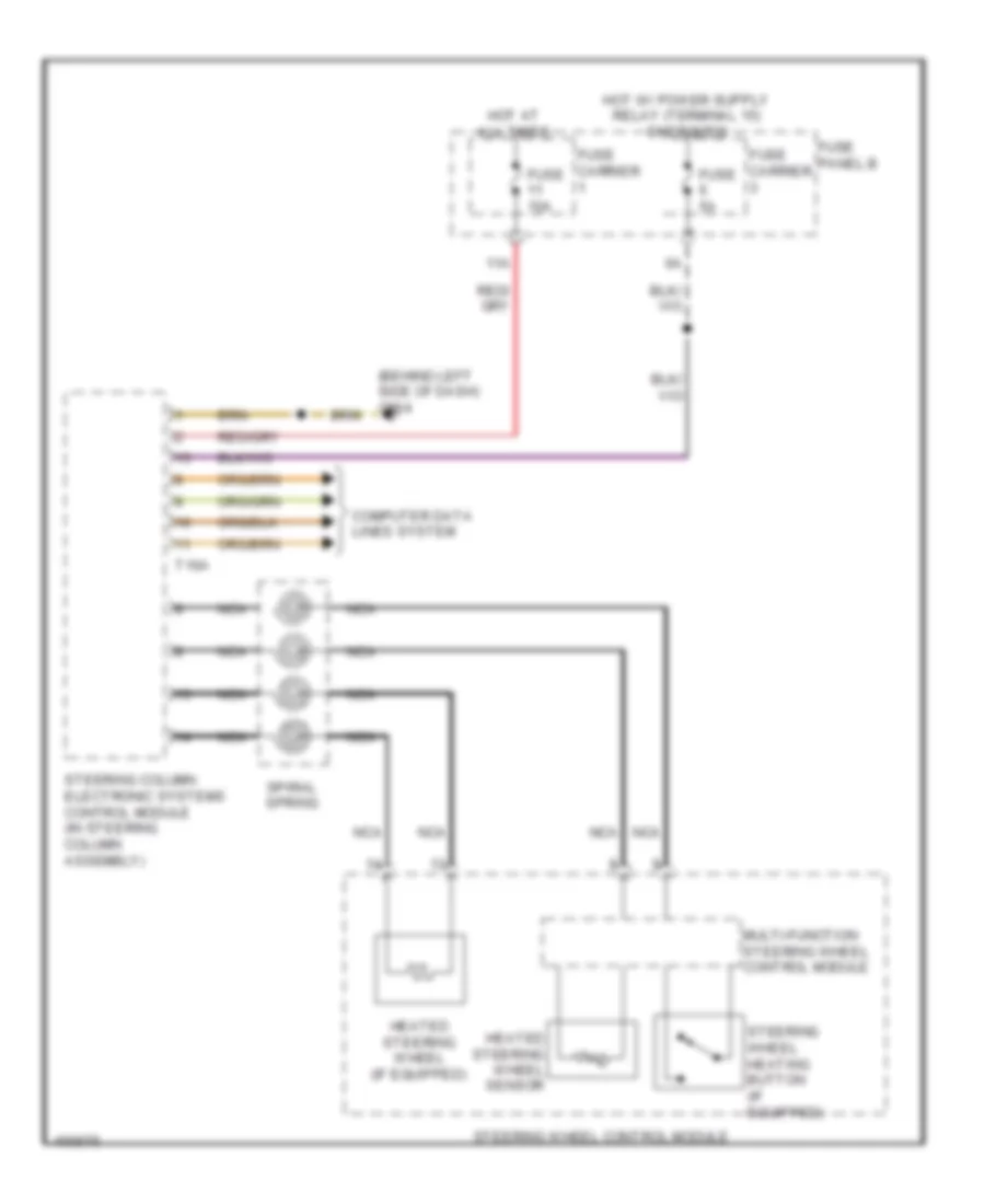 Heated Steering Wheel Wiring Diagram for Audi Q7 Prestige 2013