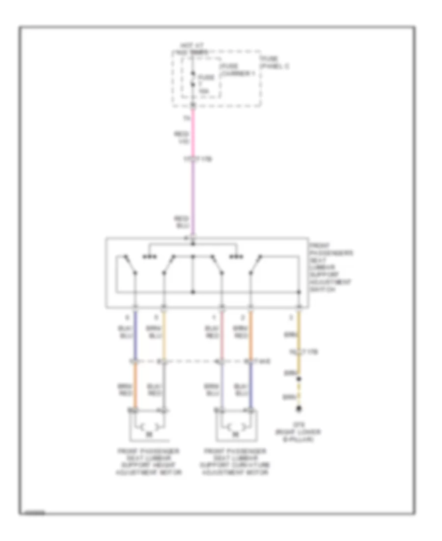 Passenger s Lumbar Wiring Diagram for Audi Q7 Prestige 2013