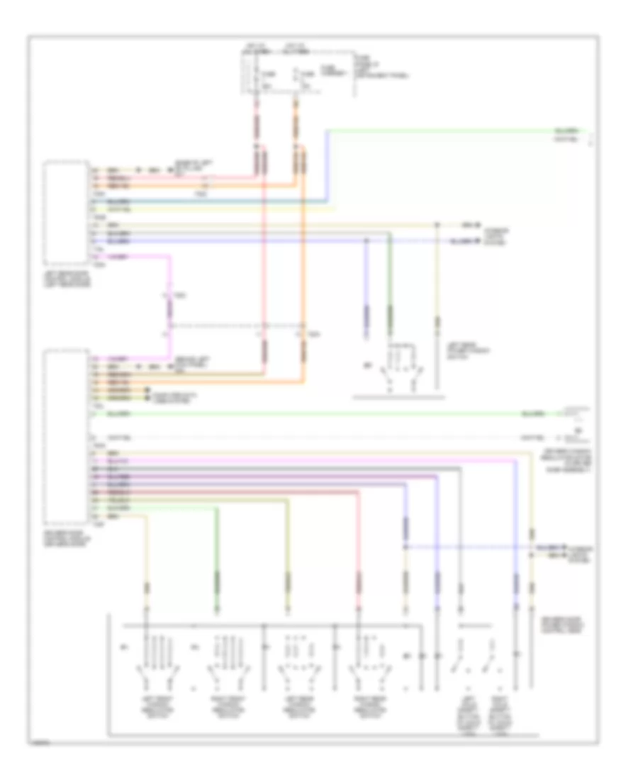 Power Windows Wiring Diagram 1 of 2 for Audi Q7 Prestige 2013