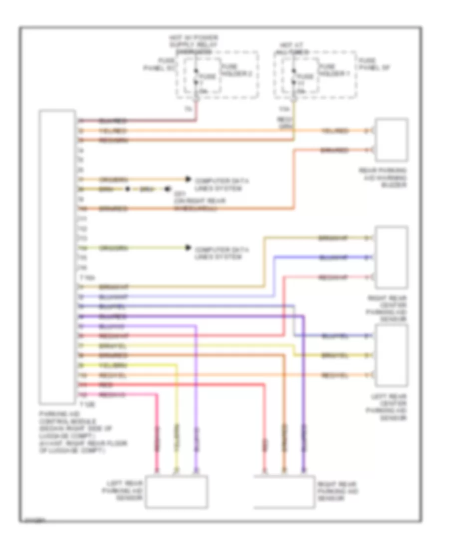 Parking Assistant Wiring Diagram for Audi A6 Quattro 2009