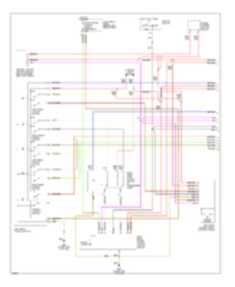 Power Windows Wiring Diagram 1 of 2 for Audi A6 Avant Quattro 2000