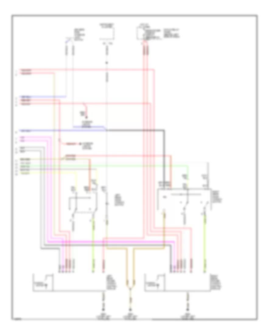 Power Windows Wiring Diagram 2 of 2 for Audi A6 Avant Quattro 2000