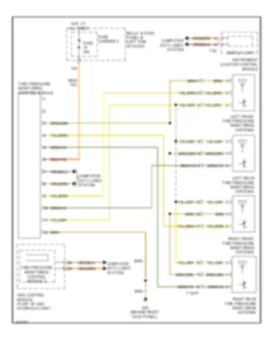 Tire Pressure Monitoring Wiring Diagram for Audi S6 2014