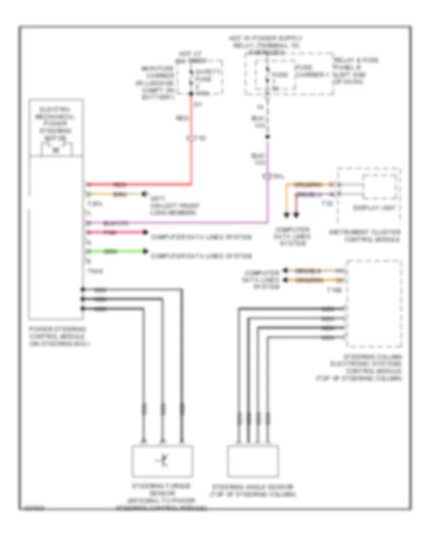 Electromechanical Power Steering Wiring Diagram for Audi S6 2014