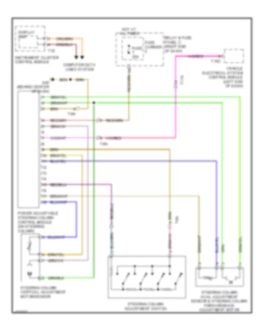 Power Steering Column Wiring Diagram for Audi S6 2014