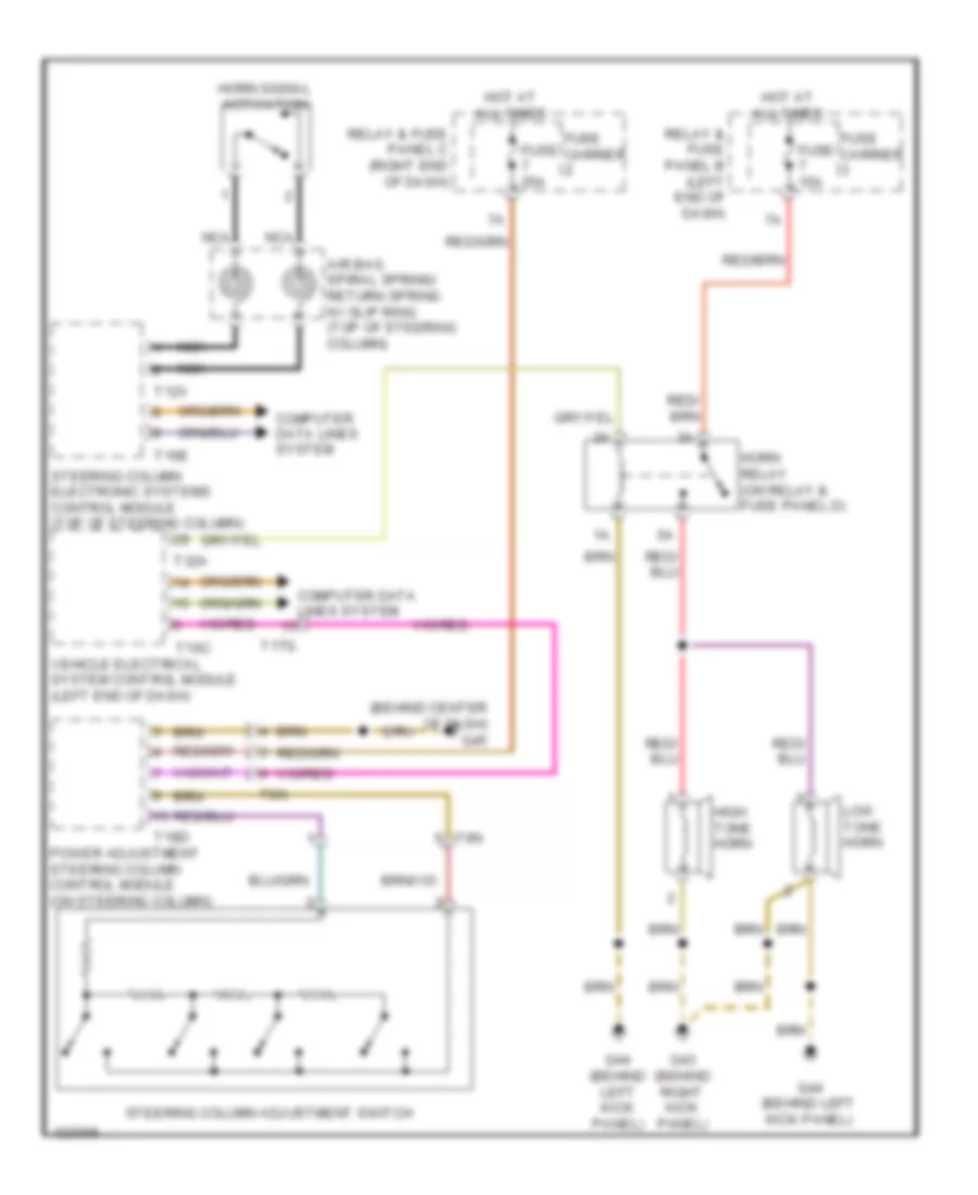 Horn Wiring Diagram for Audi S6 2014