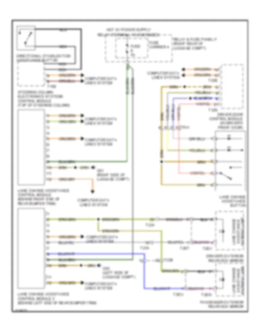 Lane Change Assistance Wiring Diagram for Audi S6 2014