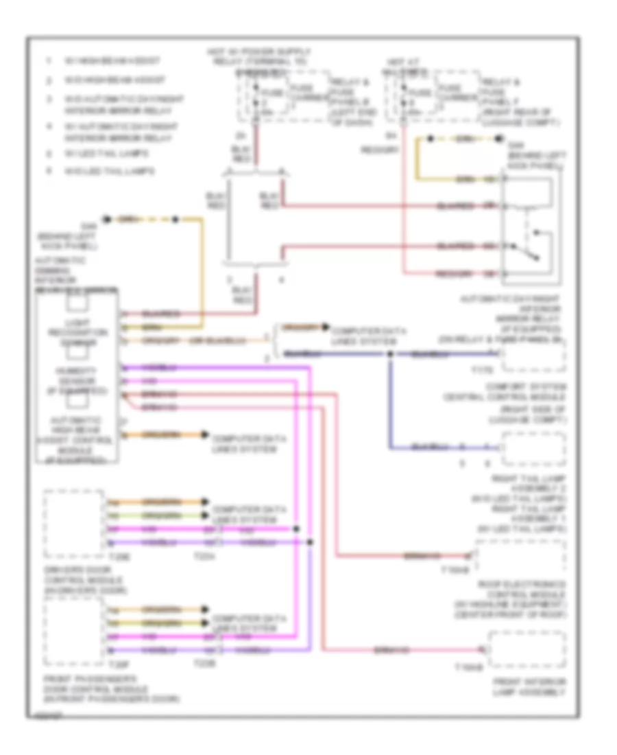 Power Mirrors Wiring Diagram for Audi S6 2014