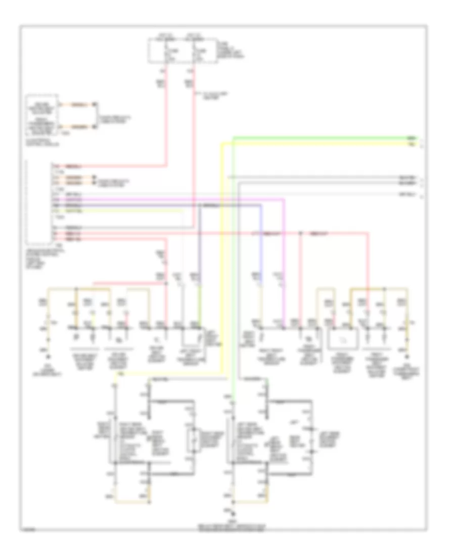 Heated Seats Wiring Diagram, without Memory (1 of 2) for Audi S6 2014