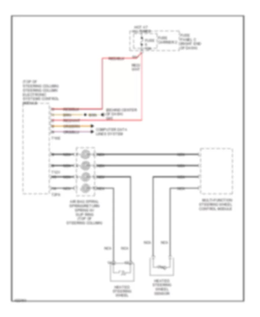 Heated Steering Wheel Wiring Diagram for Audi S6 2014