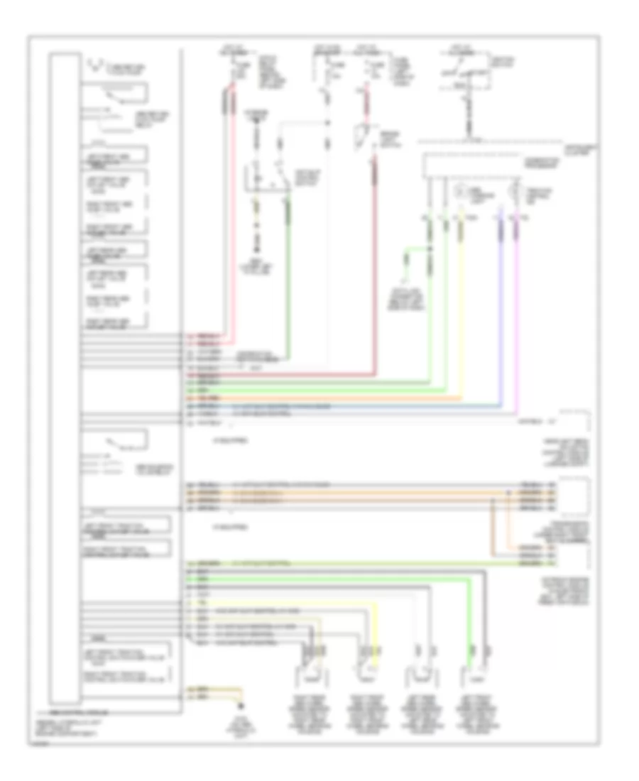 Anti lock Brakes Wiring Diagram without Electronic Stability Program for Audi A6 Quattro 2000