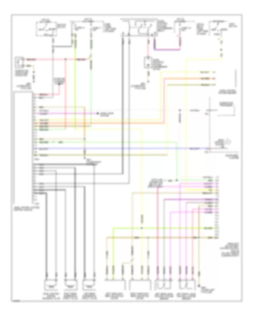 Electronic Suspension Wiring Diagram for Audi A6 Quattro 2000