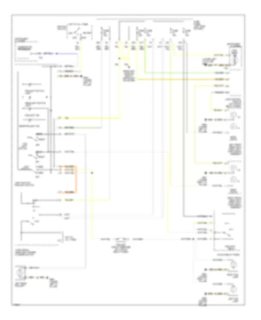 Headlamps  Fog Lamps Wiring Diagram with DRL for Audi A6 Quattro 2000