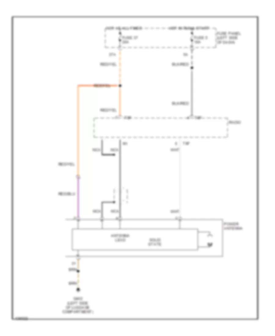 Power Antenna Wiring Diagram for Audi A6 Quattro 2000