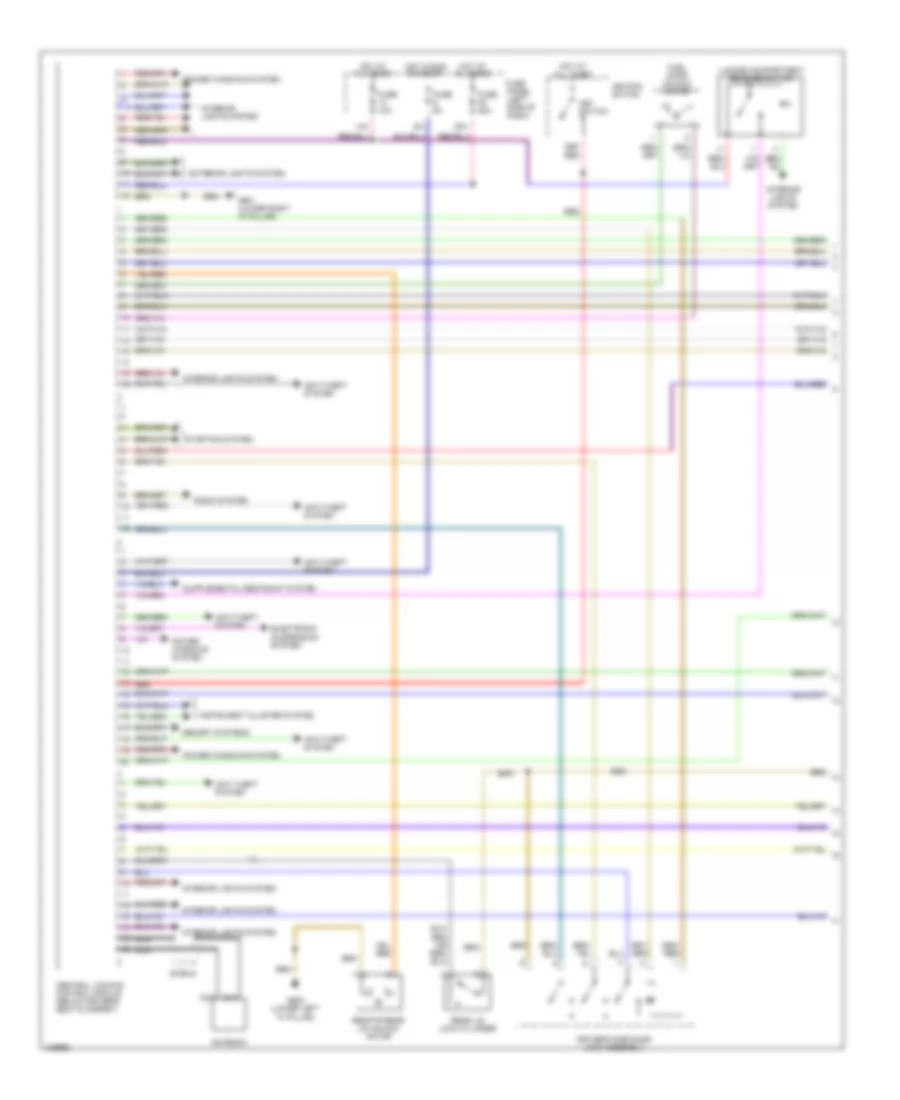 Power Door Locks Wiring Diagram 1 of 2 for Audi A6 Quattro 2000