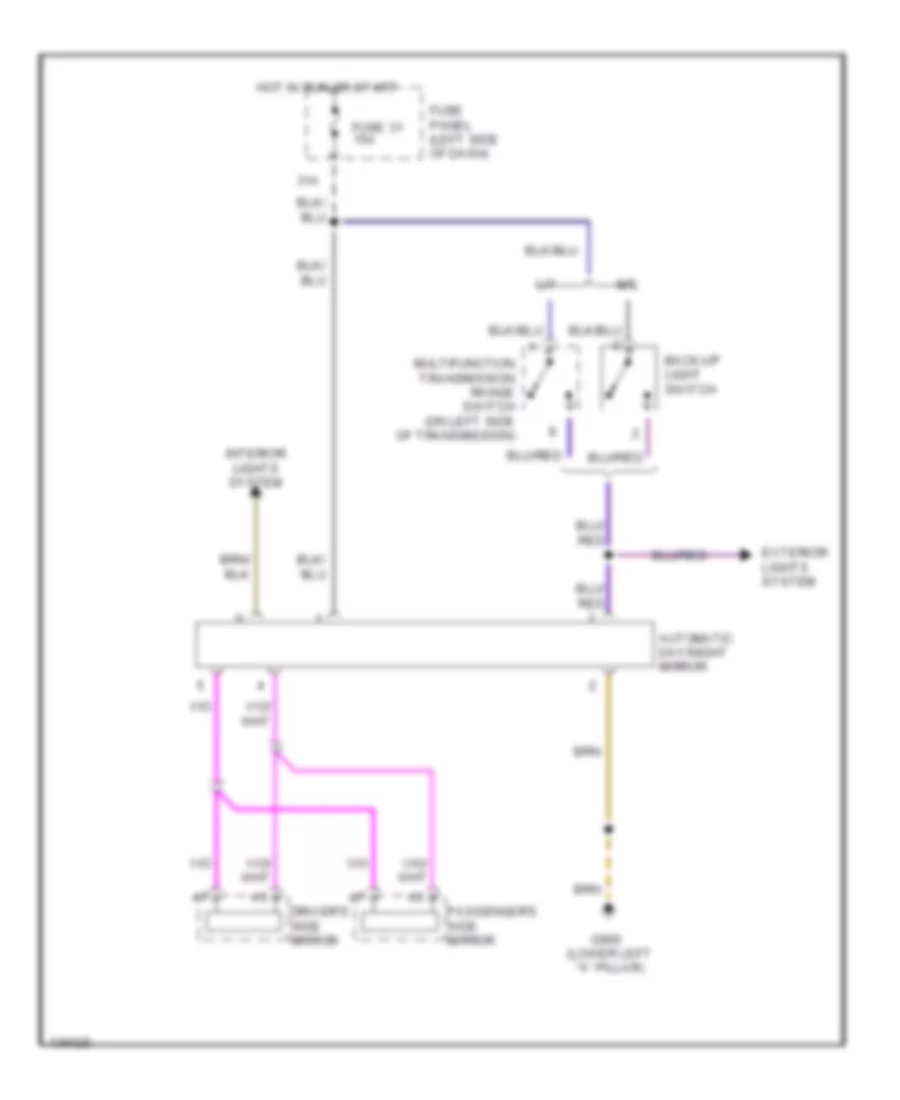 Automatic Day Night Mirror Wiring Diagram for Audi A6 Quattro 2000