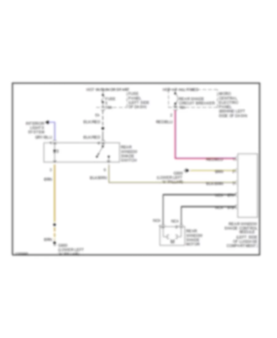 Rear Window Sun Shade Wiring Diagram for Audi A6 Quattro 2000