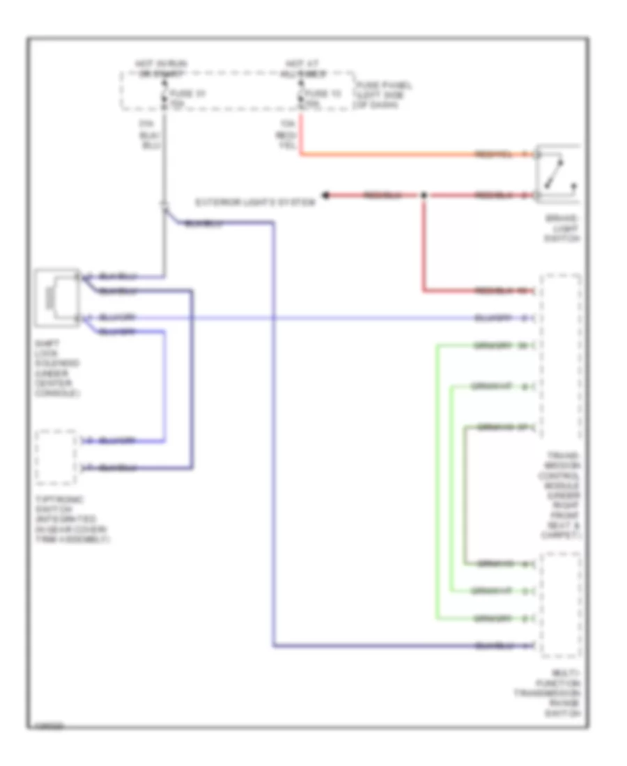 Shift Interlock Wiring Diagram for Audi A6 Quattro 2000